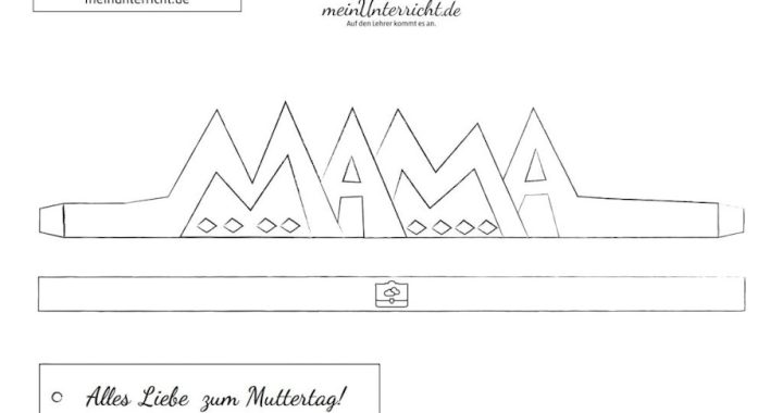 Eine Krone als Muttertageskarte basteln